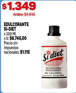 X$ - EDULCORANTE SI-DIET