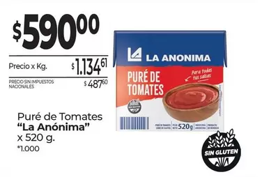 La Anónima - Puré de Tomates