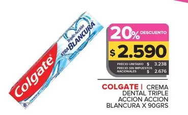 Colgate - CREMA DENTAL TRIPLE ACCION BLANCURA