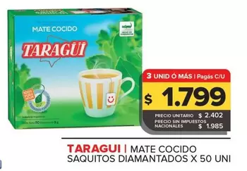 Taraguí - MATE COCIDO SAQUITOS DIAMANTADOS