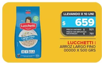 Lucchetti - ARROZ LARGO FINO 00000 X 500 GRS