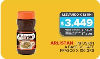Arlistán - INFUSION A BASE DE CAFE FRASCO