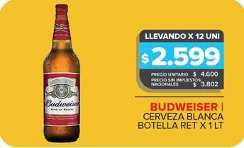 Budweiser - CERVEZA BLANCA BOTELLA RET