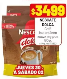 Nescafé - Café instantáneo suave doy pack