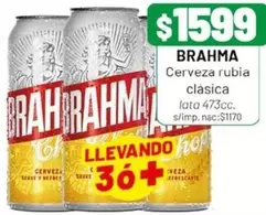 Brahma - Cerveza rubia clásica lata 473cc