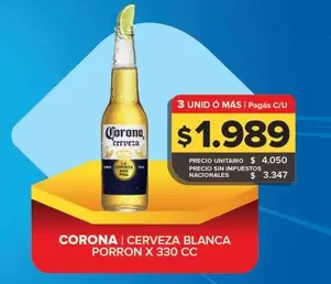 Corona - CERVEZA BLANCA PORRON