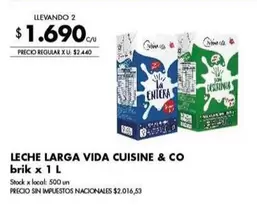 X$ - LECHE LARGA VIDA brik