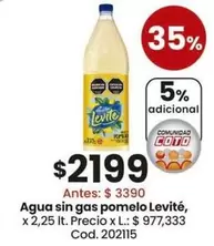 Levité - Agua sin gas pomelo