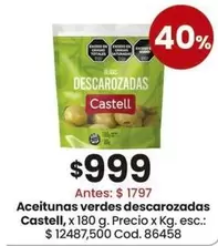Castell - Aceitunas verdes descarozadas