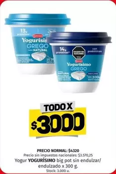 Yogurísimo - Yogur YOGURÍSIMO big pot sin endulzar/endulzado