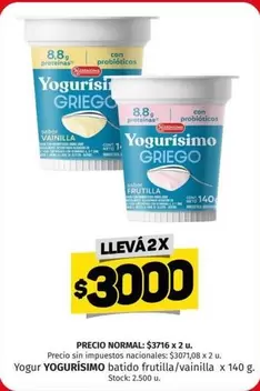 X$ - Yogurt batido