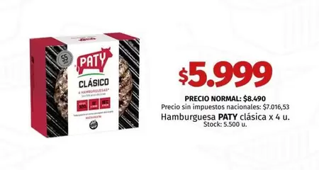 Paty - Hamburguesa clásica