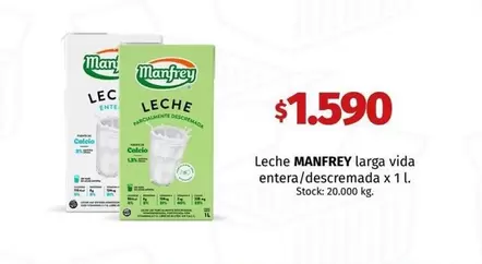 Manfrey - Leche larga vida entera/descremada