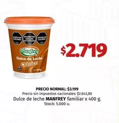 Manfrey - Dulce de Leche Clásico