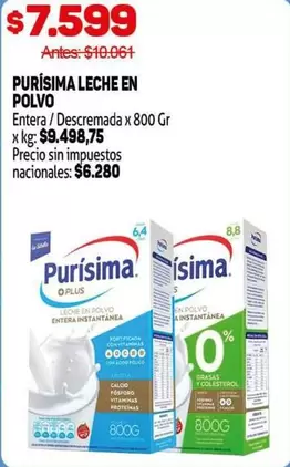 X$ - PURISIMA LECHE EN POLVO