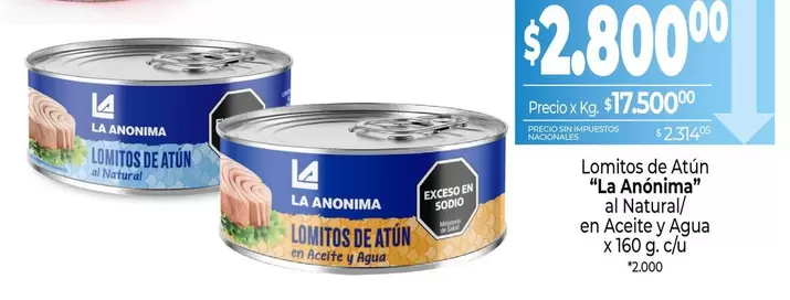 La Anónima - Lomitos de Atún