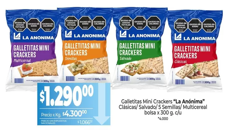 La Anónima - Galletitas Mini Crackers