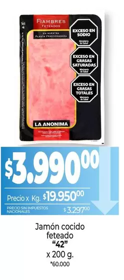 X$ - Jamón cocido feteado "42"