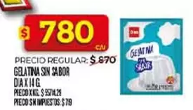 Dia - GELATINA SIN SABOR DIA X 14 G