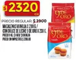 9 de oro - MACALENAS VAINILLA