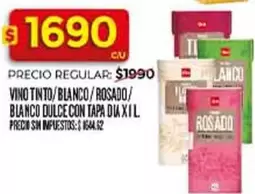 Vino Tinto/Blanco/Rosado/Blanco Dulce