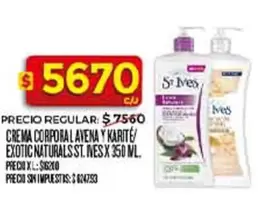 St Ives - CREMA CORPORAL AVENA Y KARITÉ/ EXOTIC NATURALS