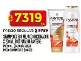 Pantene - SHAMPOO X 300 ML/ACONDICIONADOR X 250 ML BIOTINAMINA