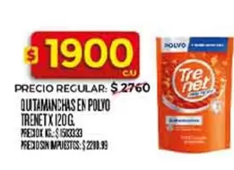 QUITAMANCHAS EN POLVO TRENEXT