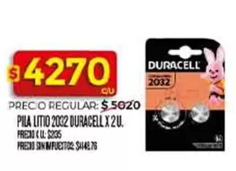Duracell - PILA LITIO 2032 X 2U.