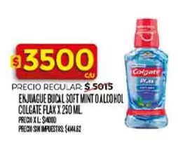 Colgate - ENJUAGUE BUCLAL SOFT MINT O ALCOHOL