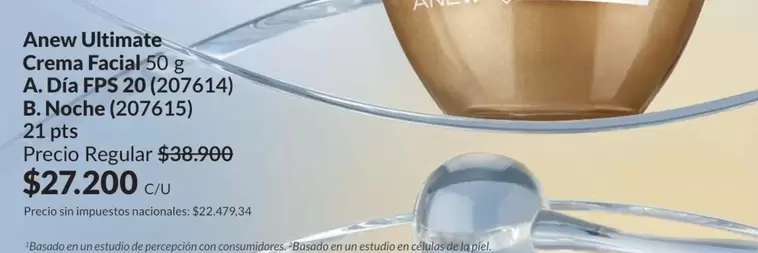 Anew - Ultimate Crema Facial 50 g A. Día FPS 20 (207614) B. Noche (207615)