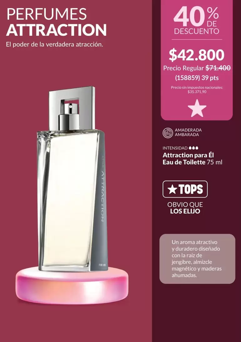 Avon - PERFUMES ATTRACTION Eau de Toilette 75 ml