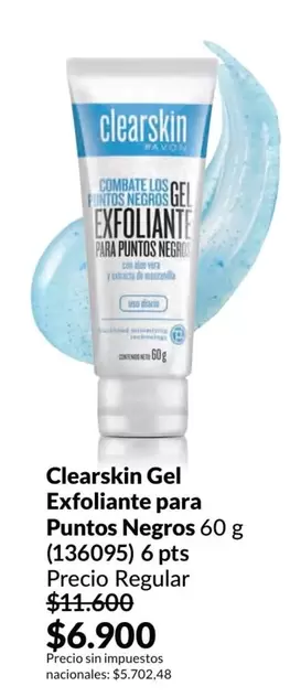 Avon - ClearSkin Gel Exfoliante para Puntos Negros 60 g (136095)