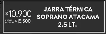 JARRA TÉRMICA SOPRANO ATACAMA