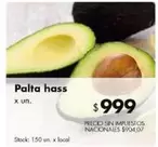X$ - Palta hass