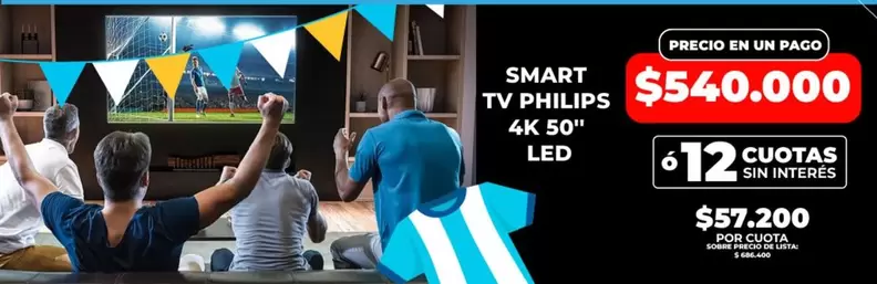 Philips - SMART TV 4K 50" LED
