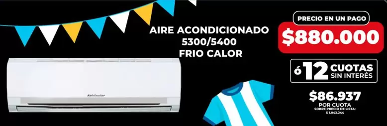 Kelvinator - AIRE ACONDICIONADO 5300/5400 FRIO CALOR