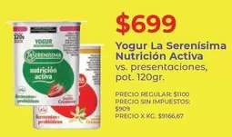 La Serenísima - Yogur Nutrición Activa