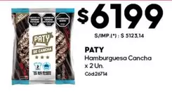 Paty - Hamburguesa Cancha x 2 Un. Cód:26714