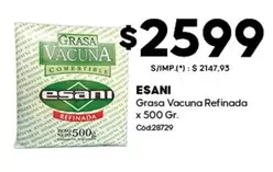X$ - Grasa Vacuna Refinada x 500 Gr. Cód:28729