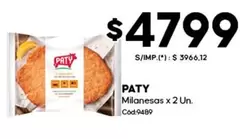 Paty - Milanesas x 2 Un. Cód:9489
