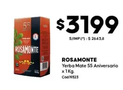Rosamonte - Yerba Mate 55 Aniversario x 1Kg. C

od:19323