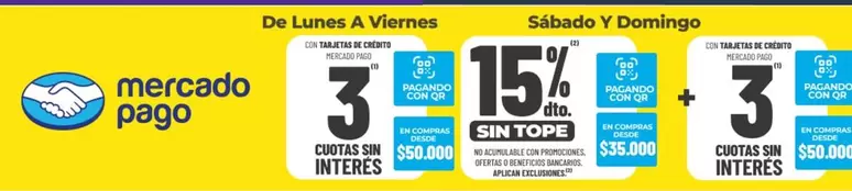 3 cuotas sin interes