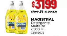 Magistral - Detergente Multiuso x 500 Ml. Cód:18078