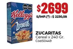 Kellogg's - ZUCARITAS Cereal x 240 Gr. Cód:50449