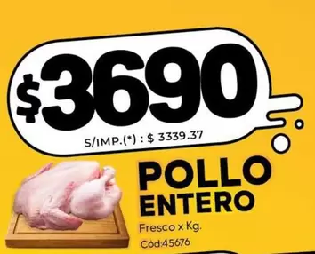 X$ - POLLO ENTERO