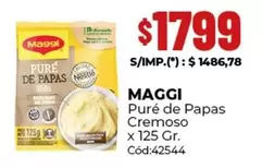 Maggi - Puré de Papas Cremoso x 125 Gr. Cód:42544