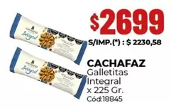 Cachafaz - CACHAFAZ Galletitas Integral Cód:18845
