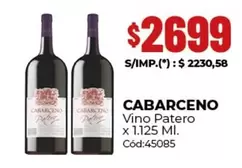 Cabarceno - CABARCENO Vino Patero Cód:45085