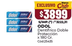 Odol - Dentífrico Doble Protección x 180 Gr. Cód:25435